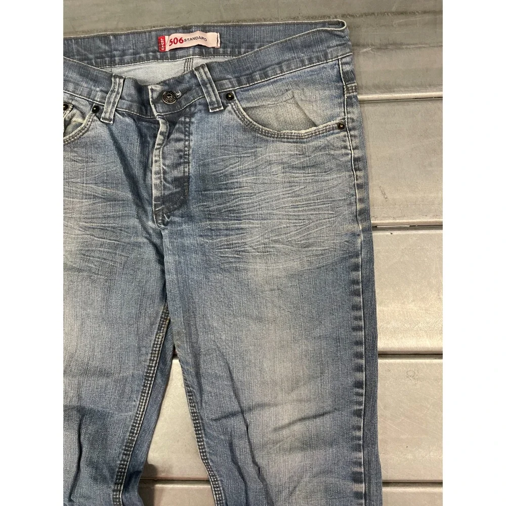 Vintage 506 Standard Jeans Mens 32x31 Blue Medium Wash 100%‎ Cotton Straight